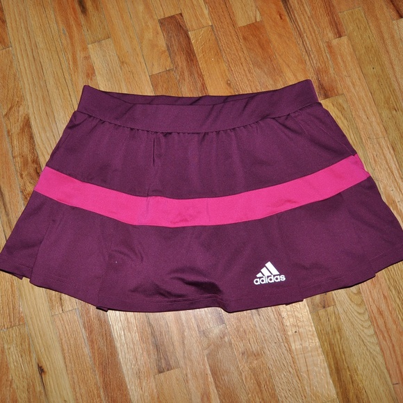 ADIDAS Red/Pink Tennis Mini Skirt Skort [B5] - Picture 5 of 8